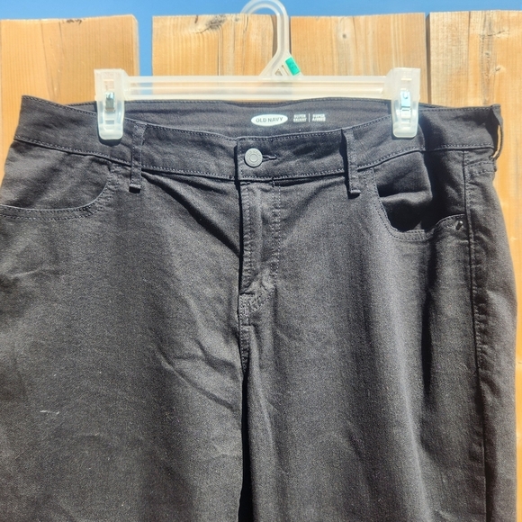 Old Navy *NEW Women's Super  Skinny Stretchy Jet Black Jeggings Size 14 - Picture 4 of 15